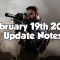 Modern Warfare Update – February 19th, 2020